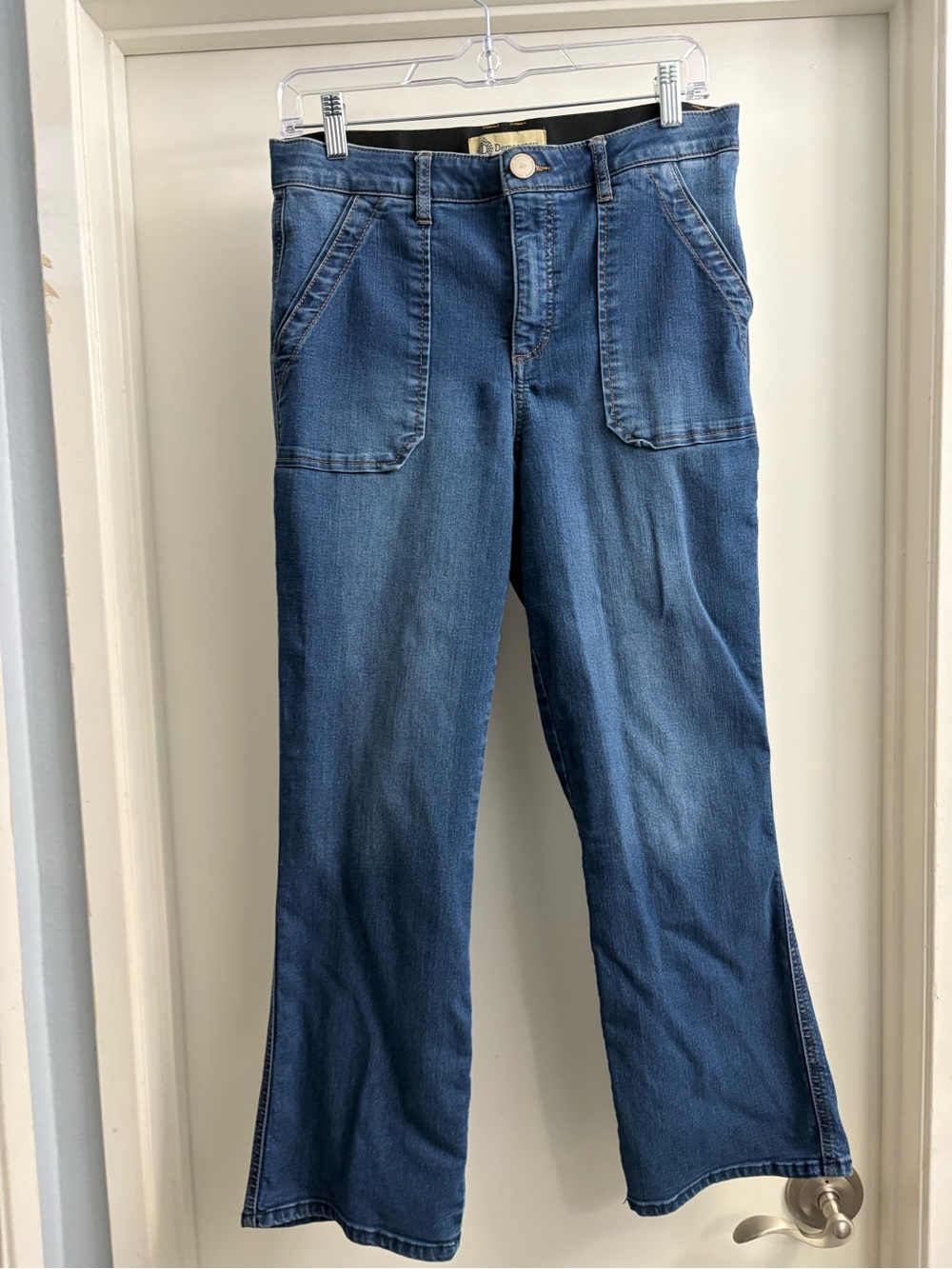 Democracy Mid-Rise Wide-Leg Blue Denim Jeans